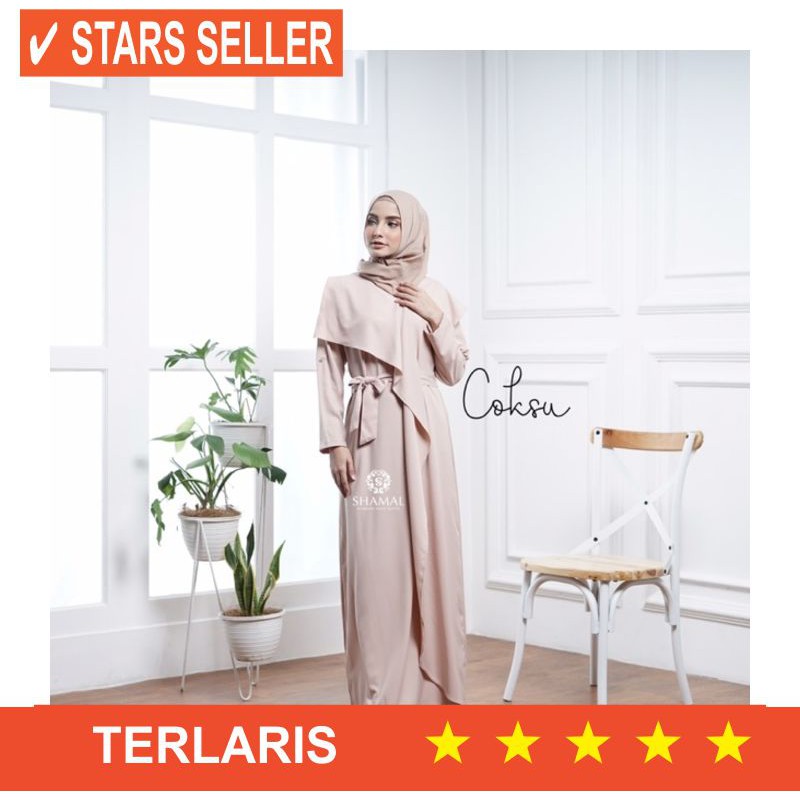 VANILA HIJAB MURAH BARU DRESS JUMBO BESAR LD 110 XL XXL XXXL / Gamis Wanita Muslim Shamal - Tirza
