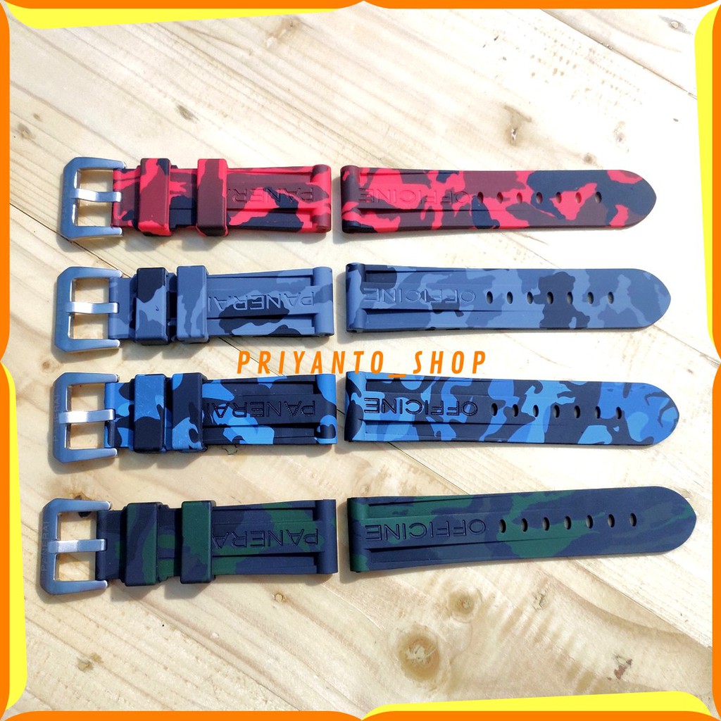 STRAP TALI JAM TANGAN PANERAI 24MM KUALITAS PREMIUM MOTIF ARMY FRERE PEN REMOVER