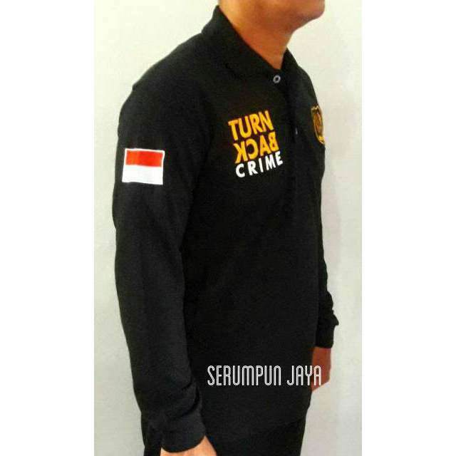 KAOS SECURITY TURN BACK CRIME LENGAN PANJANG - KAOS TBC SECURITY - KAOS TBC SECURITY LOGO KUNING