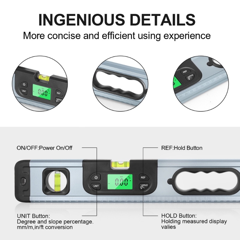 Goniometer Digital Pengukur Sudut Elektronik Dengan Layar LCD Untuk Tukang Kayu