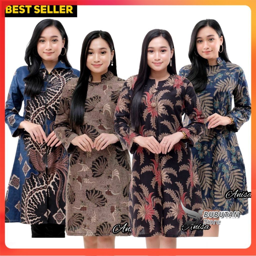 BATIK DJ | TUNIK BATIK MOTIF SERAGAM BATIK DIANPUTRI BAJU BATIK WANITA 24/08