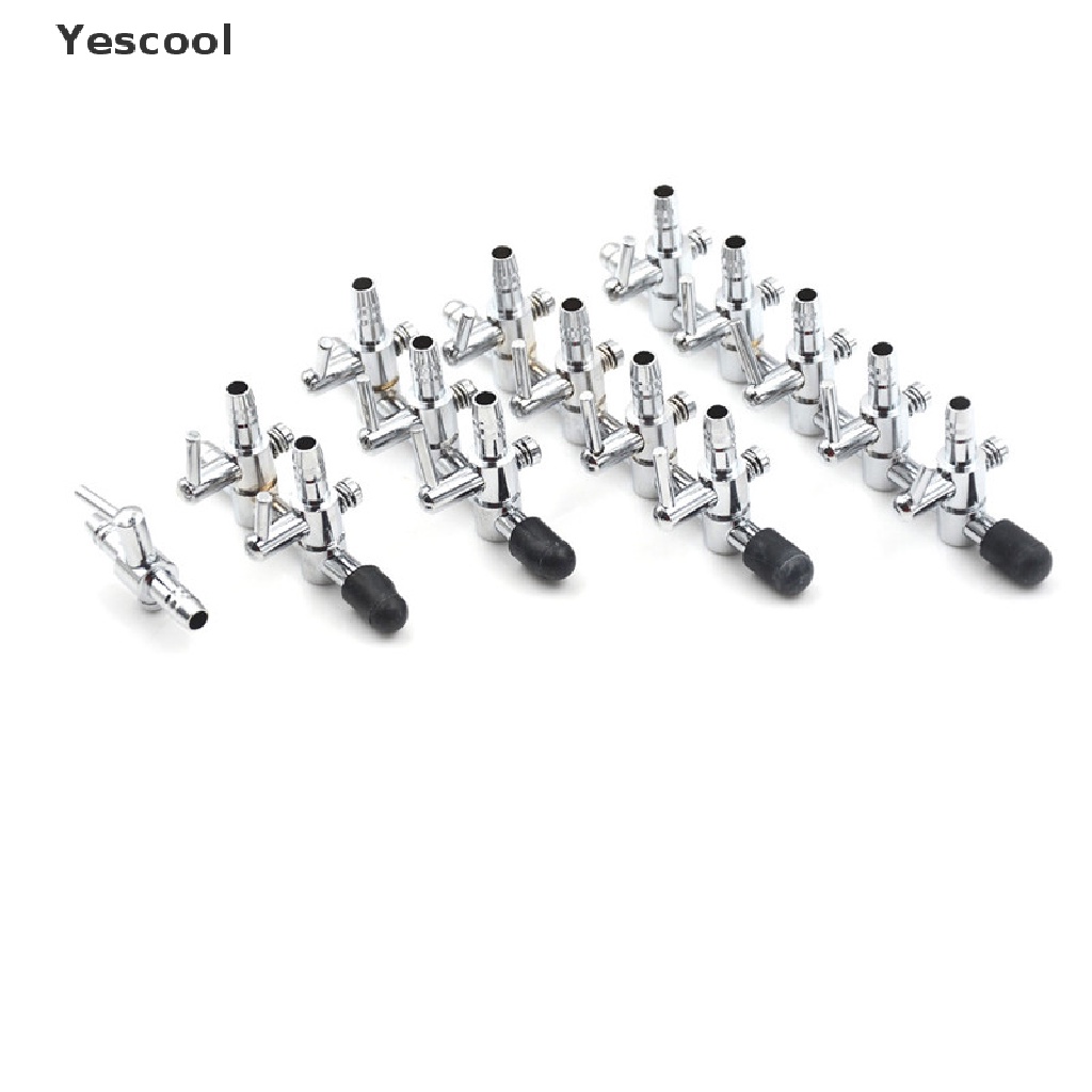 Yescool 1pc Katup Kontrol Aliran Udara Akuariumtangki Ikan Bahan Stainless Steel