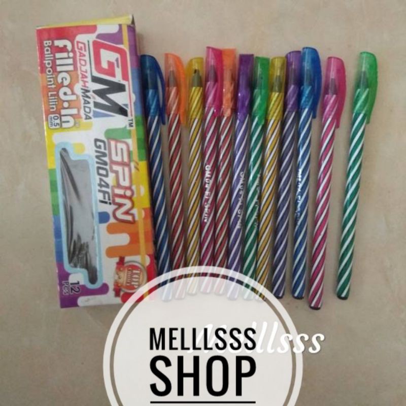 PULPEN SPIN 12 PCS GADJAH MADA GM