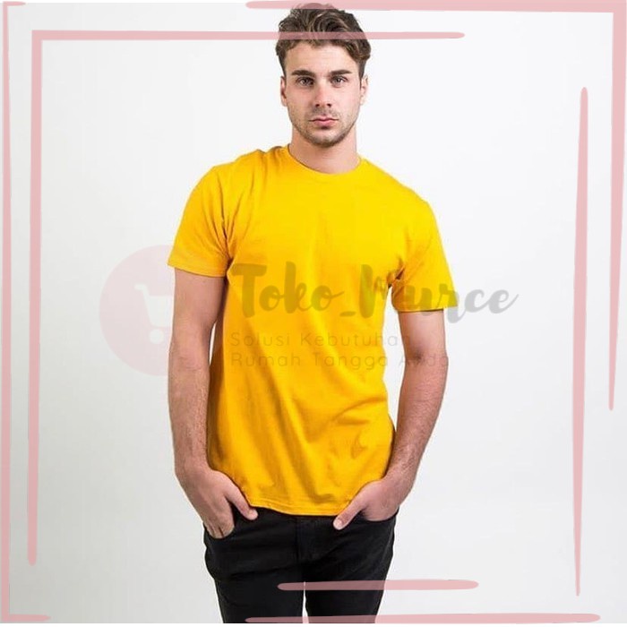 Kaos Polos Pria New States Apparel Gold | Kaos Polos Kuning Cerah