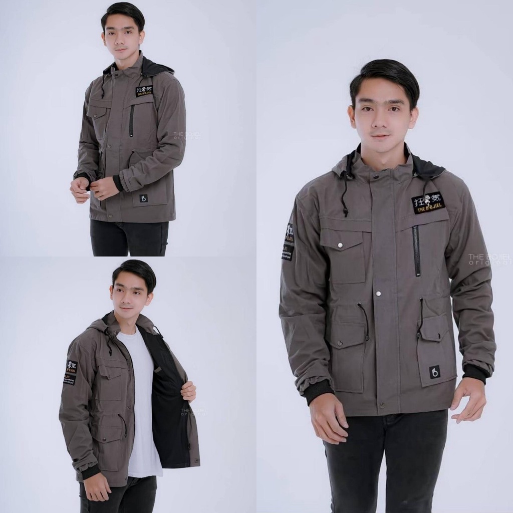 THE BOJIEL TERLARIS Jaket Parka Kanvas Premium - Jaket Pria Parka Hoodie