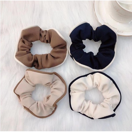 Ikat Rambut Scrunchie Korea Perempuan Motif Bunga Aksesoris kunciran Rambut Elastis Kualitas high quality AK103