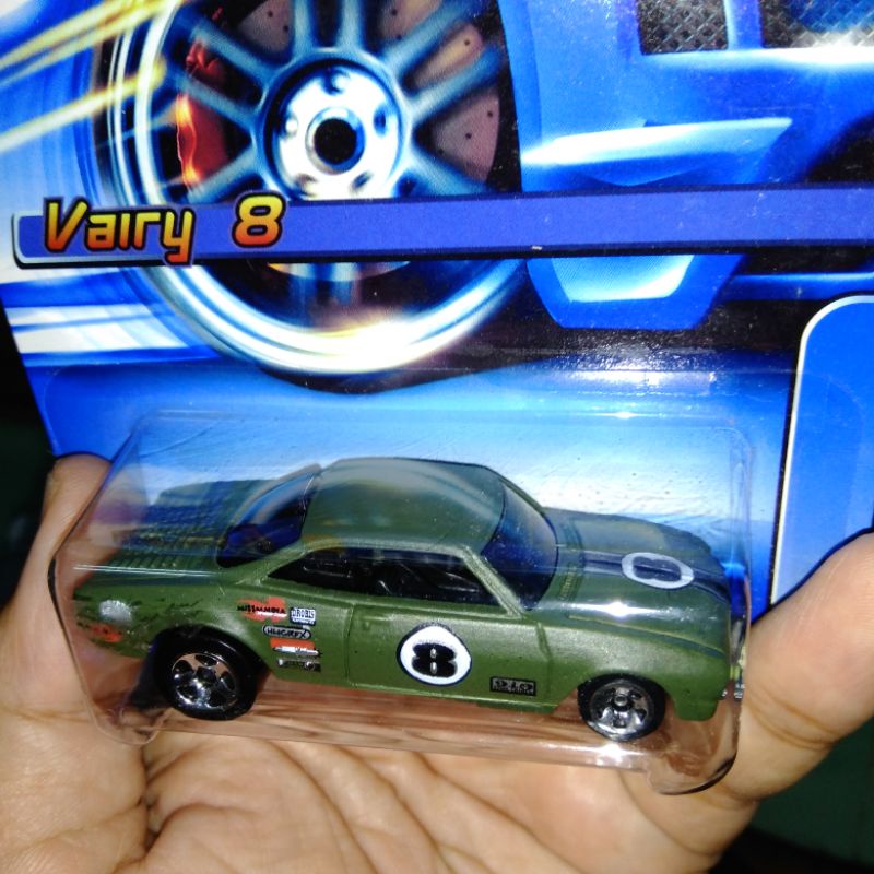 RARE Base Besi Vairy 8 Green Army Latte Blue Card Mattel Hw Hot Wheels Hotwheels Jadul Classic Car 9