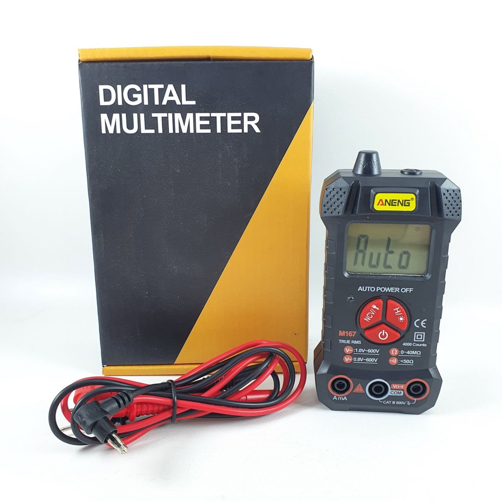 Multitester True RMS Aneng M167 Multimeter NCV 4000 Counts