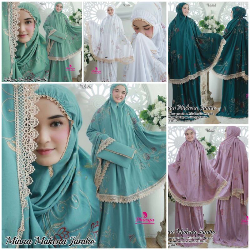 MINNA MUKENA JUMBO BY DHARYA (100% REAL PICT ORI BERLABEL DHARYA)