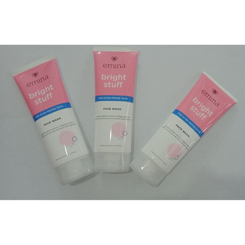 Emina Bright Stuff For Acne Prone Skin Facial Wash isi 50ml  Ready Stok