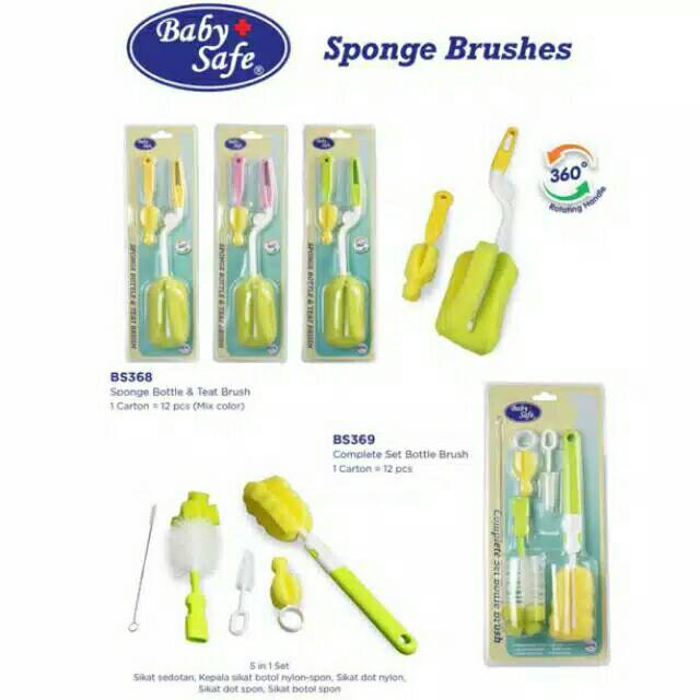 BS368 Baby Safe Sponge Brush / BS369 Complete Set Brush