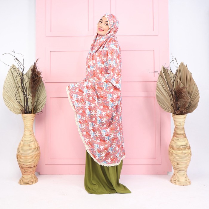 Mukena Zianisa Kombinasi Balqis Series Allsize - Army