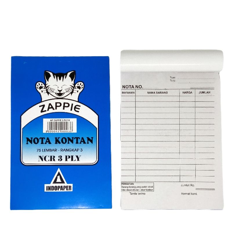 

Nota 3 Ply Kecil Nota Kontan NCR ZAPPIE Murah INDOPAPER