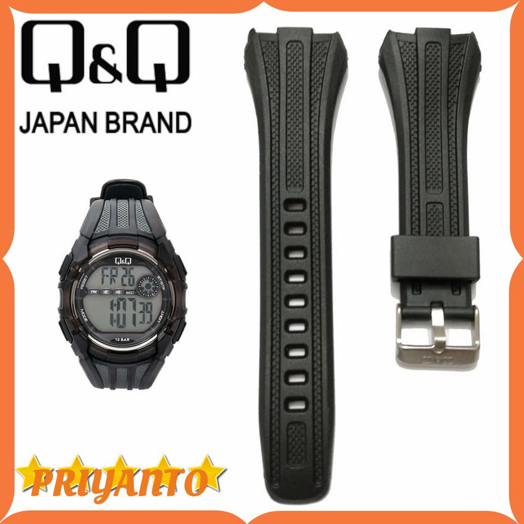 Tali Jam Tangan QnQ Q&amp;q qq M-118 M118 M 118 Hitam