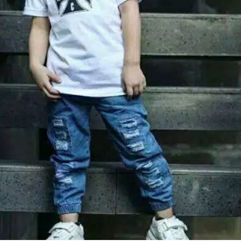 Celana Jeans Anak Jogger Delovya Levis Panjang Denim Biru Usia 2 3 4 5 6 Tahun