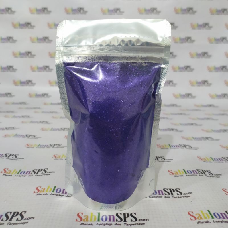 Bubuk Gliter Ungu / Violet Glitter Powder 100gr