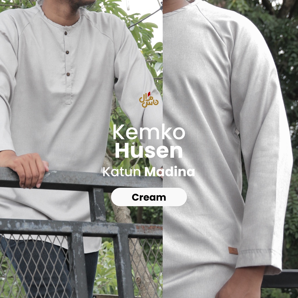 Kurta Kemko Kemeja Koko Pria Dewasa Husen Gratis Peci Rajut