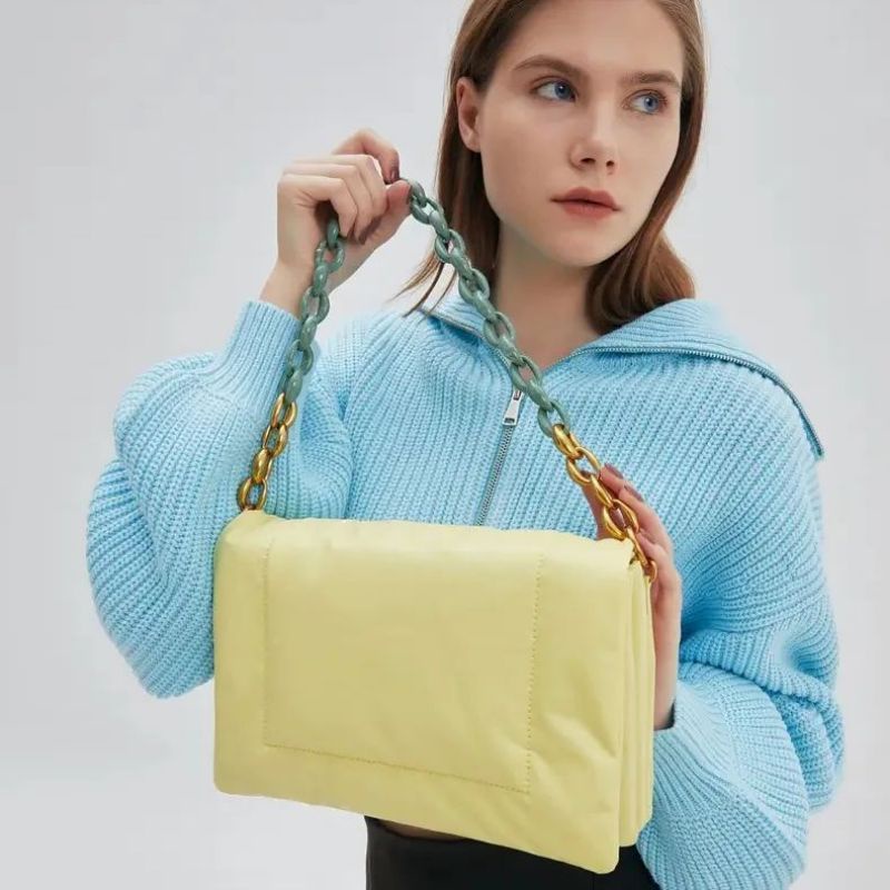 CK Evelynn Push-Lock Shoulder Bag