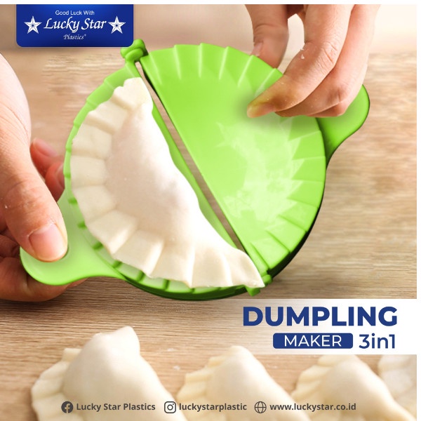 Cetakan Pastel 3 in 1 Warna Alat Pembuat Pangsit Maker Dumpling Pempek Pistel / Lucky Star