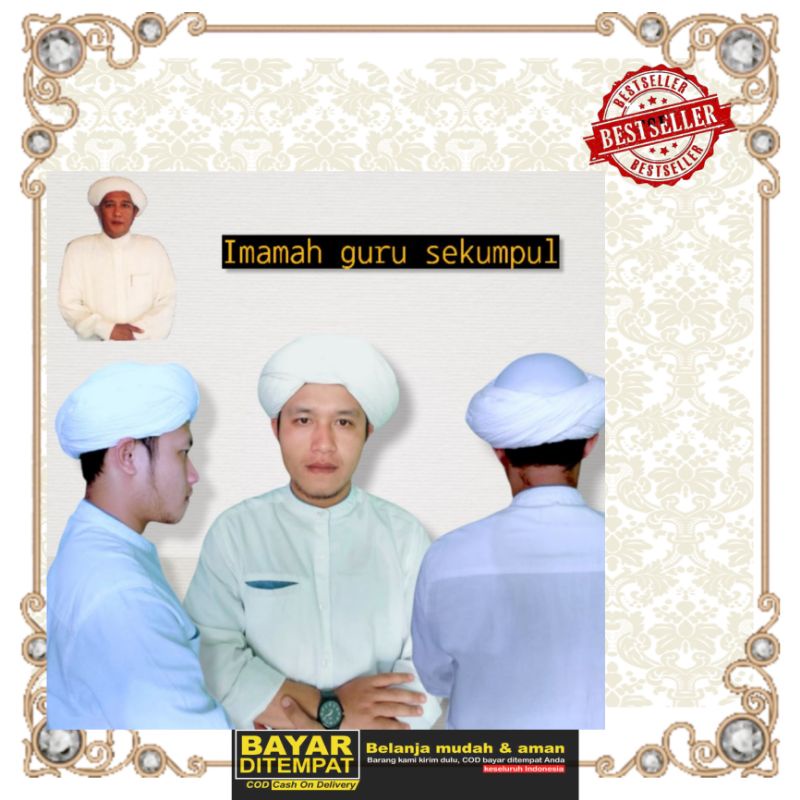 imamah permanen Guru sekumpul peci sorban praktis