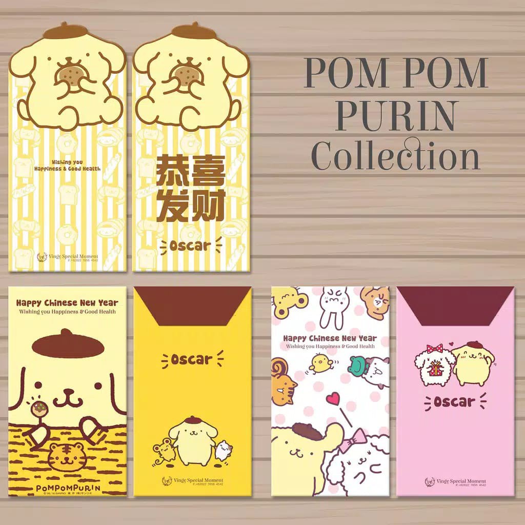 

envelope angpao custom angpao imlek angpao lucu (pompompurin collection)