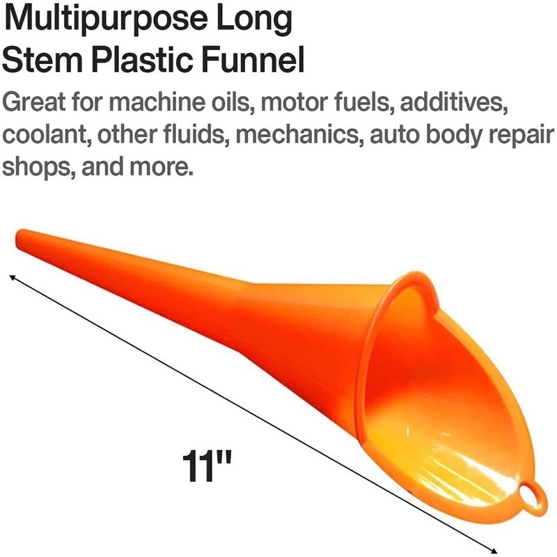 1PC Multifunctional Refueling Longer Funnel / Long Stem Plastic Funnels for Cars, Gas Tanks, Engine Oil, Diesel Fuel, Gasoline