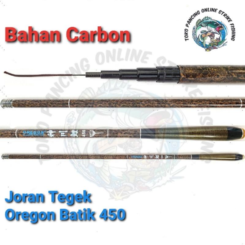 Joran Tegek Oregon Batik 450 cm belum setting ring kolong