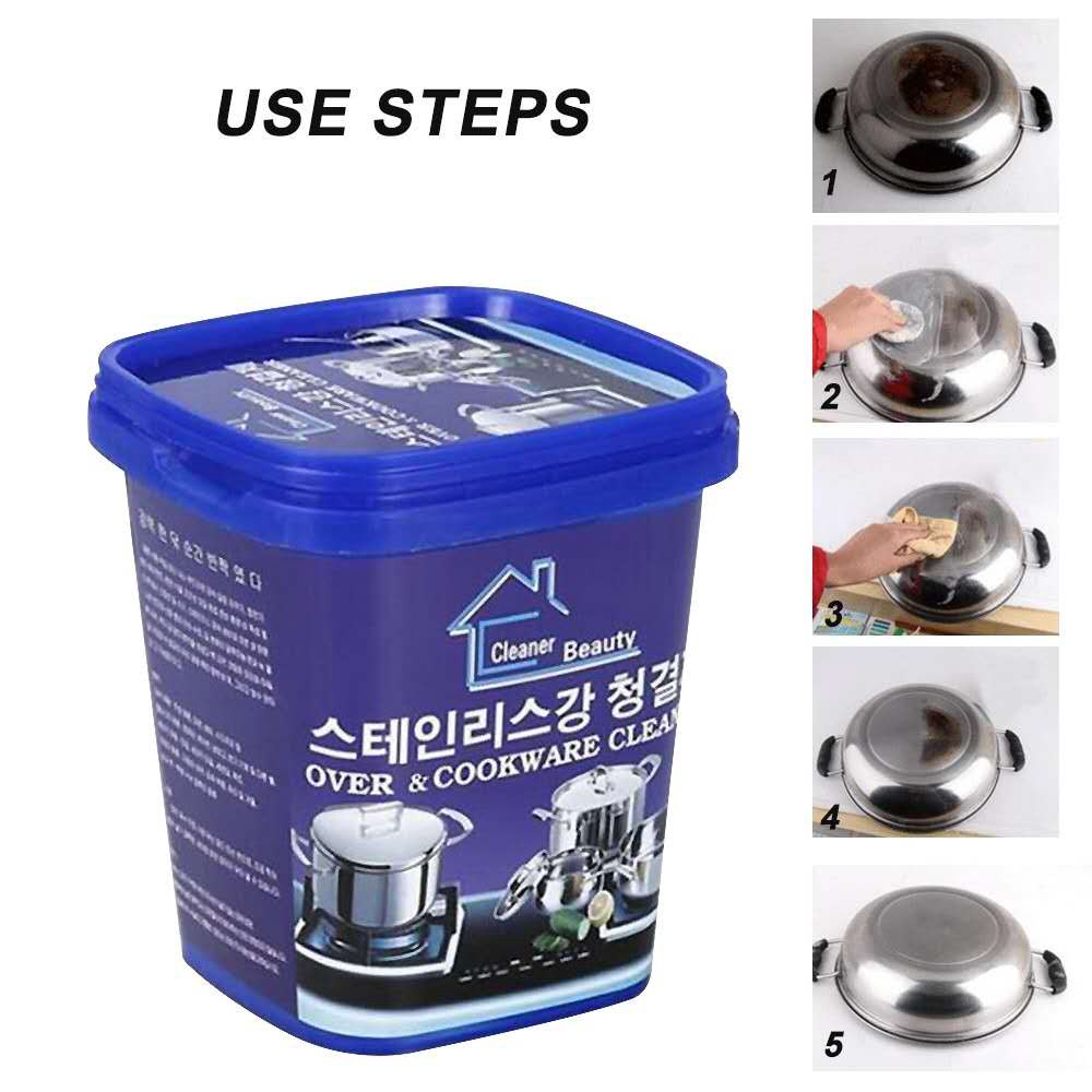 Krim Kerak Karat - Korean Beauty Cleaning Paste - Penghilang Noda Stainless Panci Kettle Kompor - Stainless Steel Cleaner Paste