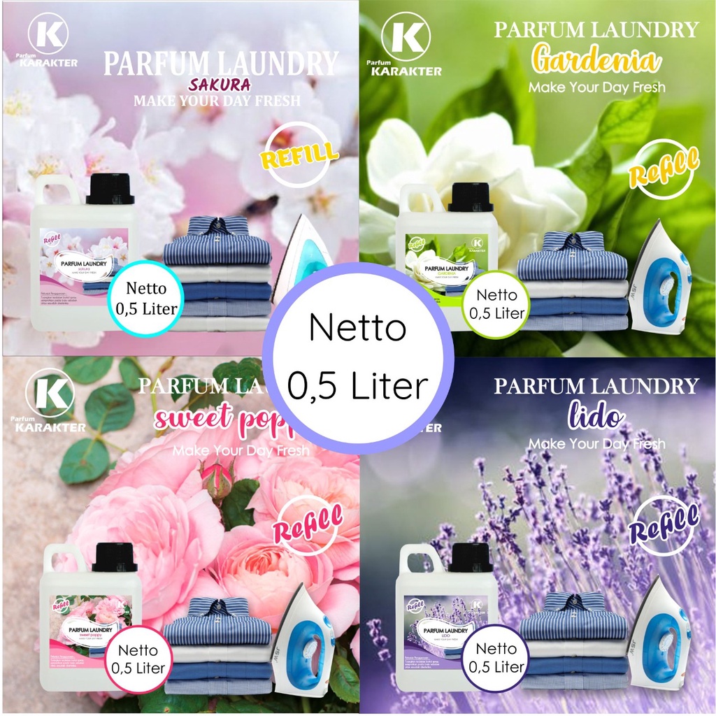 Parfum Laundry Aroma Lido | Bibit Parfum Import Wangi &amp; Tahan Lama  Kemasan 500 ml | Bisa Cod | Terlaris