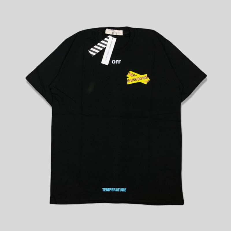 KAOS OFF WHITE CROSSLINE | T-SHIRT OFF WHITE CROSSLINE FULL TAG LABEL MIRROR 1:1 PREMIUM