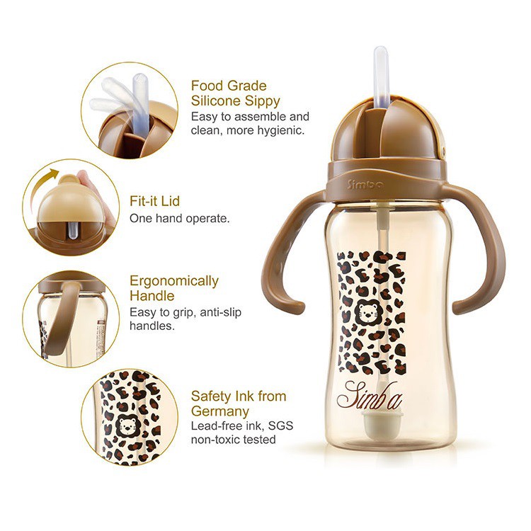 Simba Wild Nature PPSU Sippy Straw Cup Botol Sedotan Anak Bayi