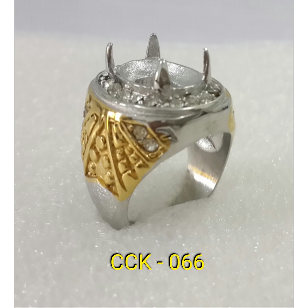 Ring Cincin Titanium Import ikat batu akik per codi DICS 50% cck-066