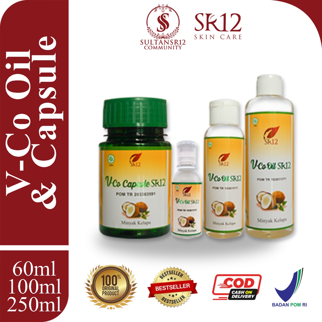VCO Kapsul Cair SR12 Original Halal BPOM Meningkatkan Daya Tahan Tubuh