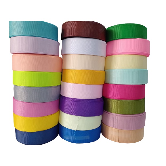 

Pita GrossGrain ukuran 1inch / 2,5cm Per Roll Pita Salur Pita Grosgrain Pita Kado Pita Bucket Bunga