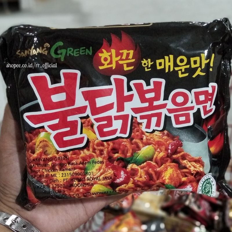 

Samyang Hot Chicken Ramen Hitam Green Ayam Pedas Korean