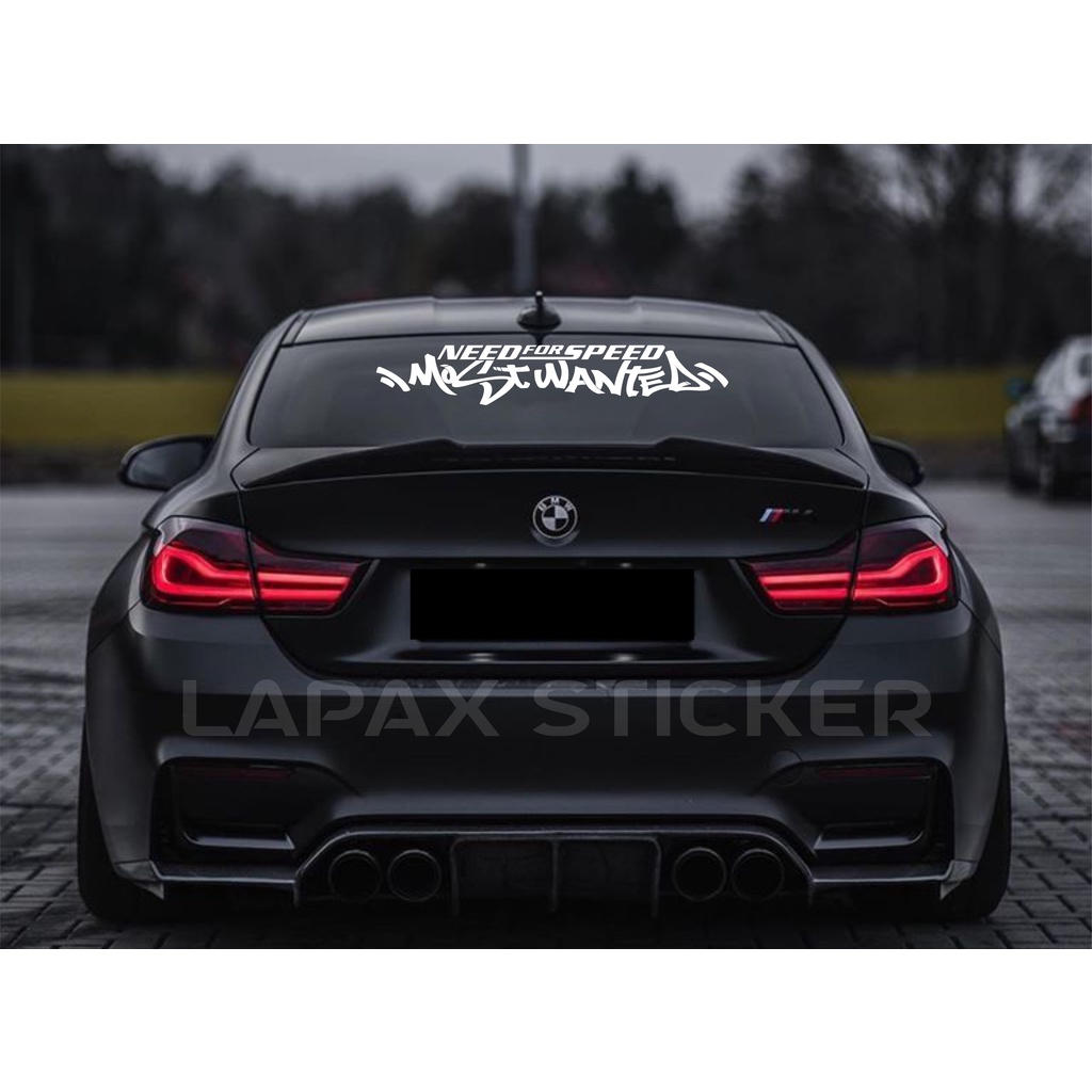 stiker kaca mobil NEEDFORSPEED MOSTWANTED cutting sticker kaca mobil