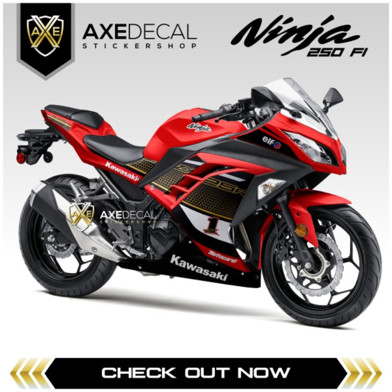 Decal Striping Ninja 250 Fi Livery KRT / Sticker Motor Ninja FI / Stock Decals Ninja