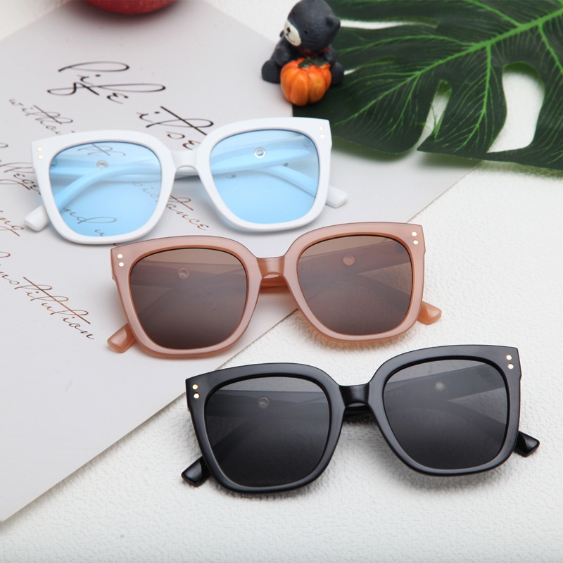 (GS) Kacamata Anti Sinar UV Sunglasses Hitam Gaya Korea