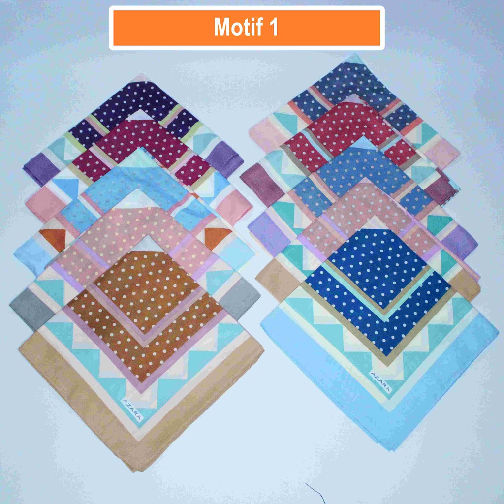 GROSIR SCRAFT | Segi Empat Square Scarf MIZUKI | Segi 4 Azara Motif Size 115 X 115 CM