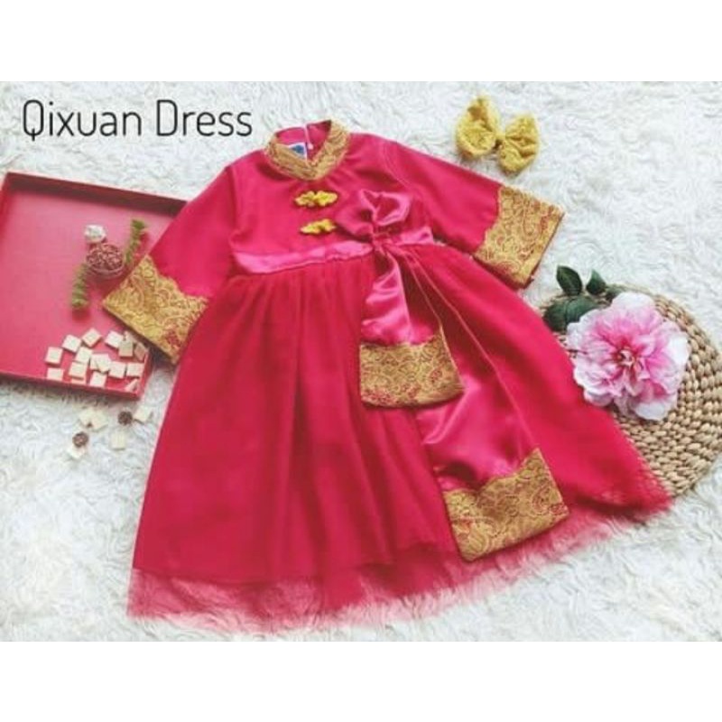QIXUAN DRESS/DRESS NATAL TERBARU/BAJU NATAL/COSTUM NATAL ANAK/BAJU NATAL ANAK PEREMPUAN