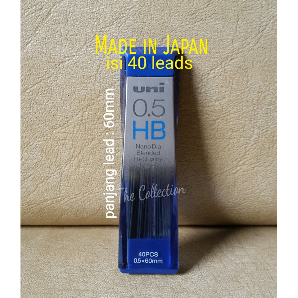 

HB 0.5mm isi Pensil Mekanik JAPAN Mitsubishi Mechanical Pencil refill isi ulang isi 40 leads ATK0341UN
