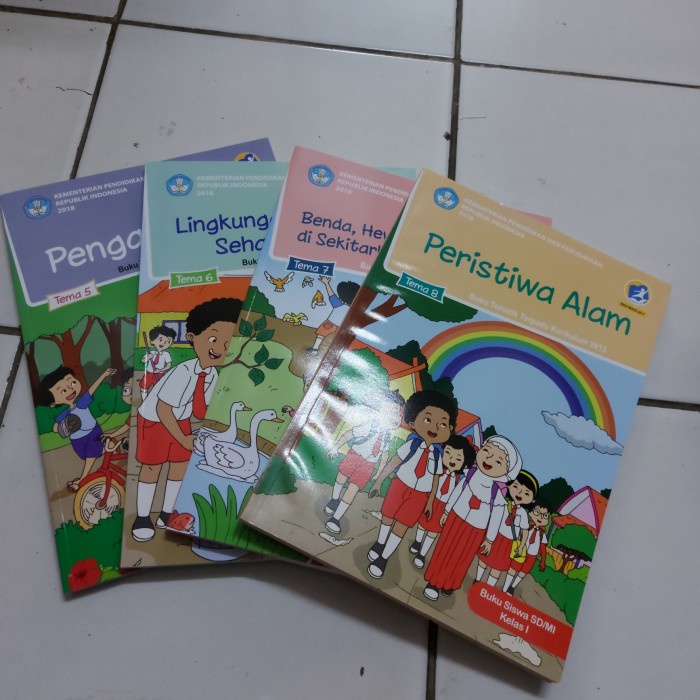 

❤BISA COD❤ Paket Tematik DEPDIKBUD Kelas 1 Semester 2 Tema 5,6,7,8