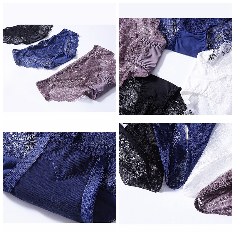 Celana Dalam Wanita Underwear Bahan Lace ukruan M_XL C071
