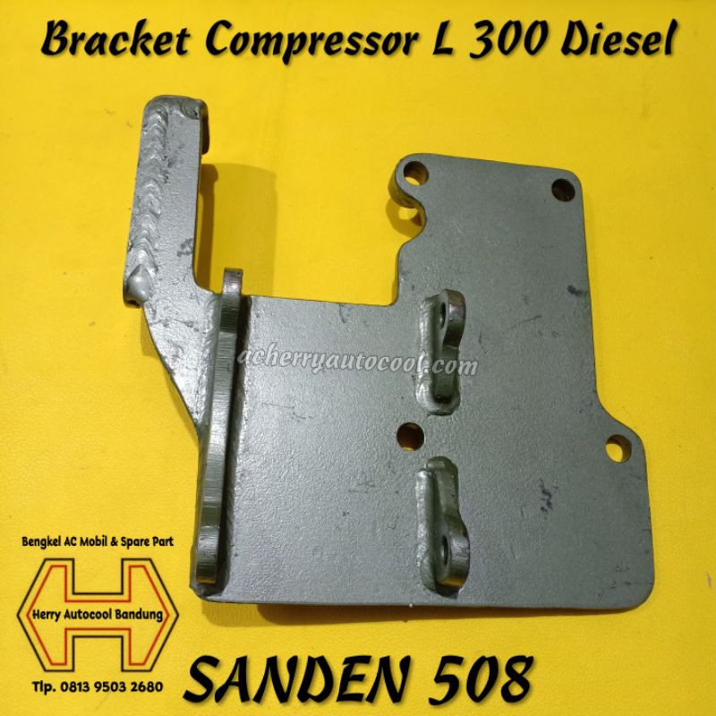 Bracket - Brecket - Dudukan Compressor Ac Mobil Mitsubishi L 300 Diesel Sanden 508