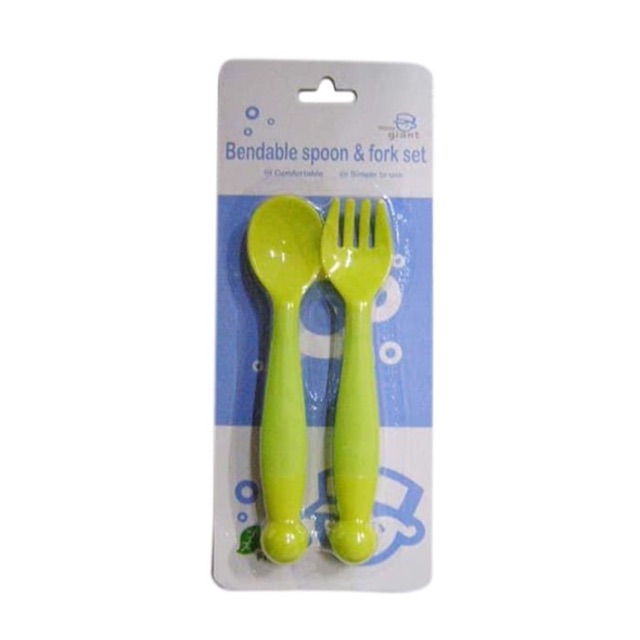 LITTLE GIANT  SPOON & FORK SET SENDOK BAYI / BABY SPOON LITTLE GIANT