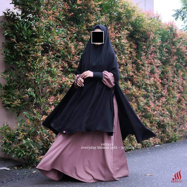 Khimar Handsplit jetblack by Sidra (please check before order)