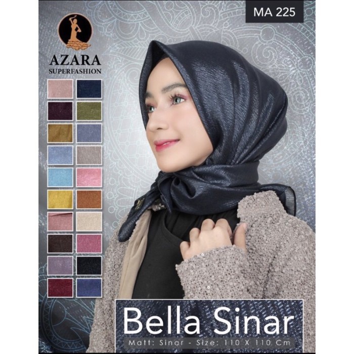 [KHUSUS HITAM] S4 HIJAB NURSINAR BELLA SINAR LASERCUT KERUDUNG SHINAR GLAMOUR