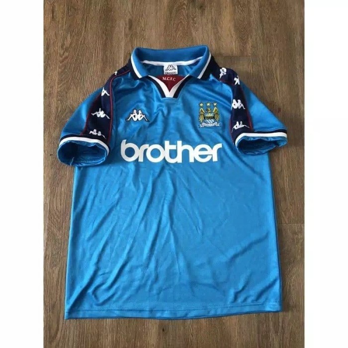 Jersey Bola Retro Manchester City Home 1997