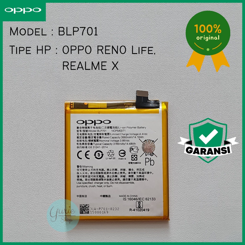 BATERAI BATTERY BATRE OPPO RENO LIFE BLP701 BLP-701 ORIGINAL