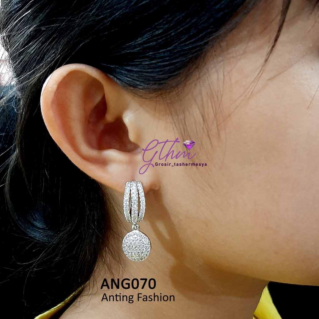 Anting Klip Jurai BVL Diamond Perhiasan Fashion Import Premium Anti Karat ANG070 gthm